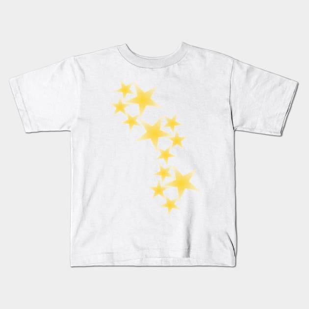 Golden stars Kids T-Shirt by andersonartstudio